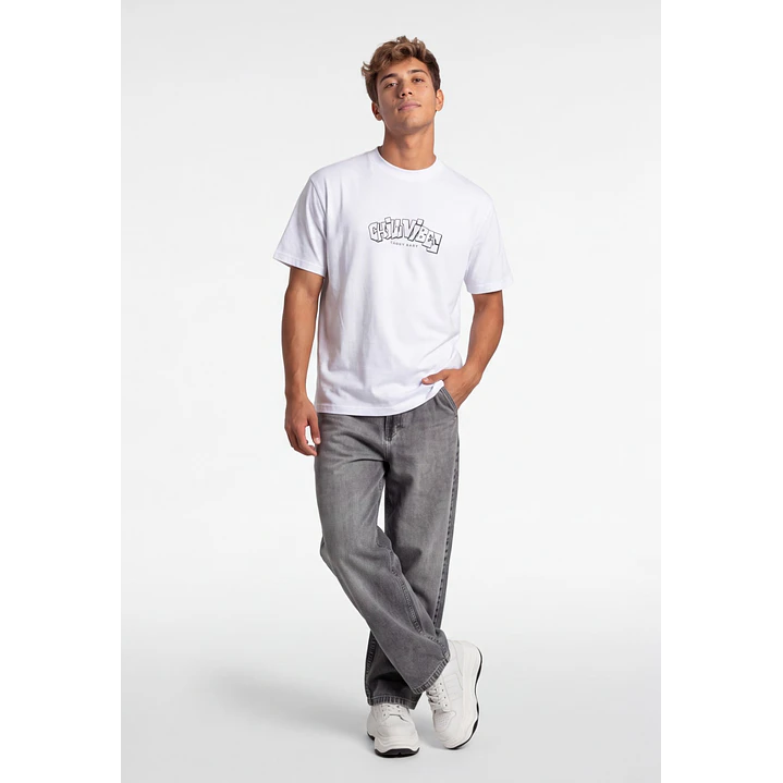 Polera Vibes  Hombre Blanco 3