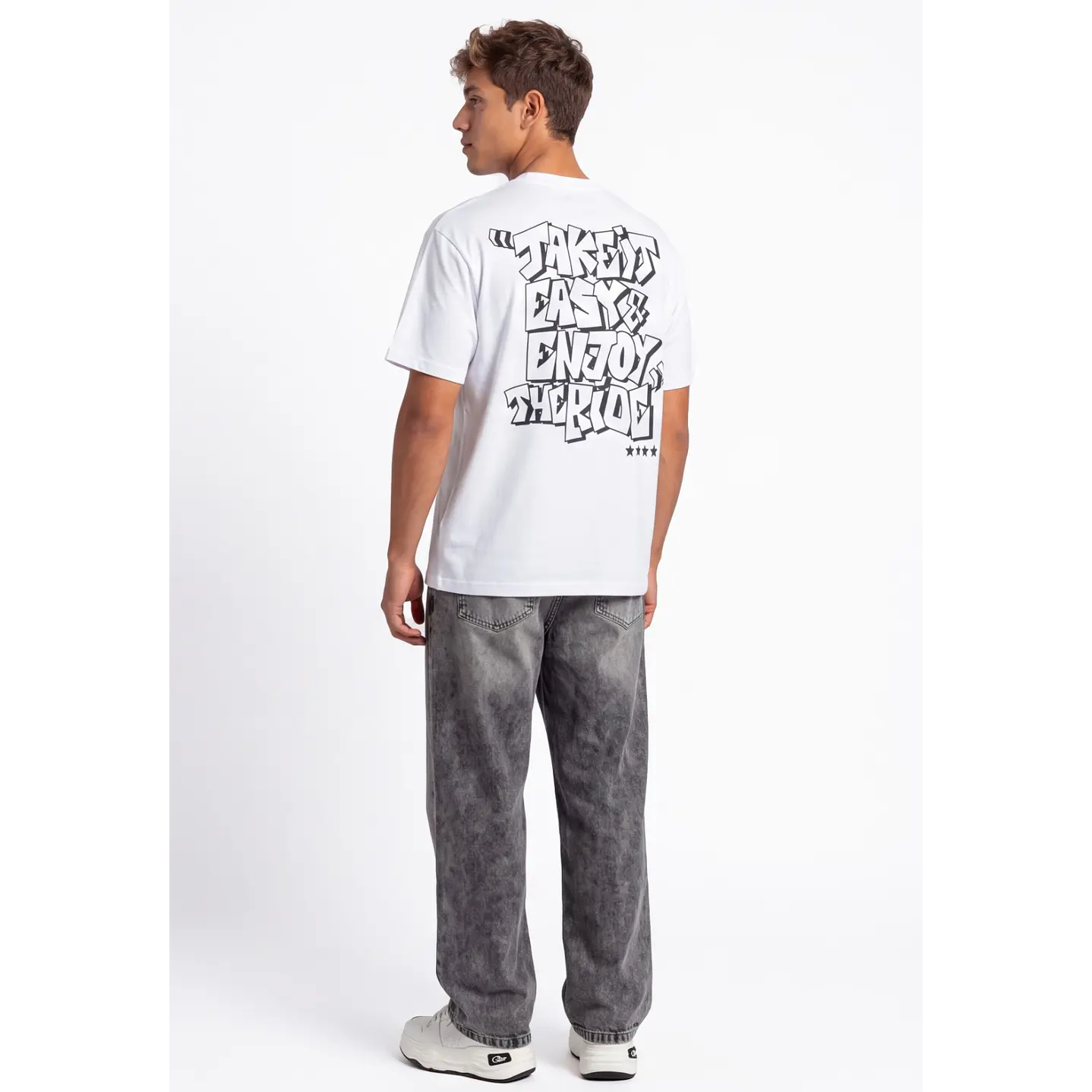 Polera Vibes  Hombre Blanco 1