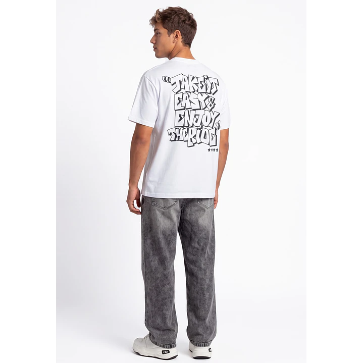 Polera Vibes  Hombre Blanco 1