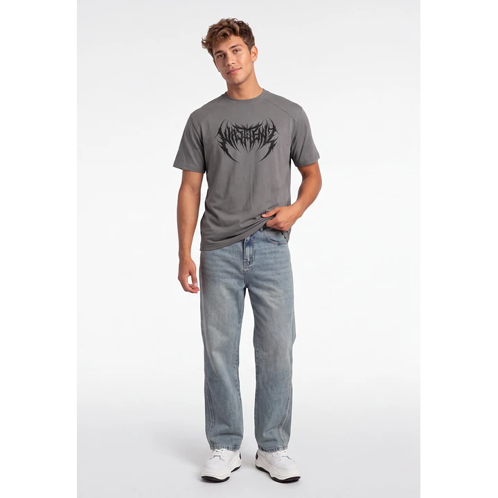 Polera Death Metal Hombre Gris 3
