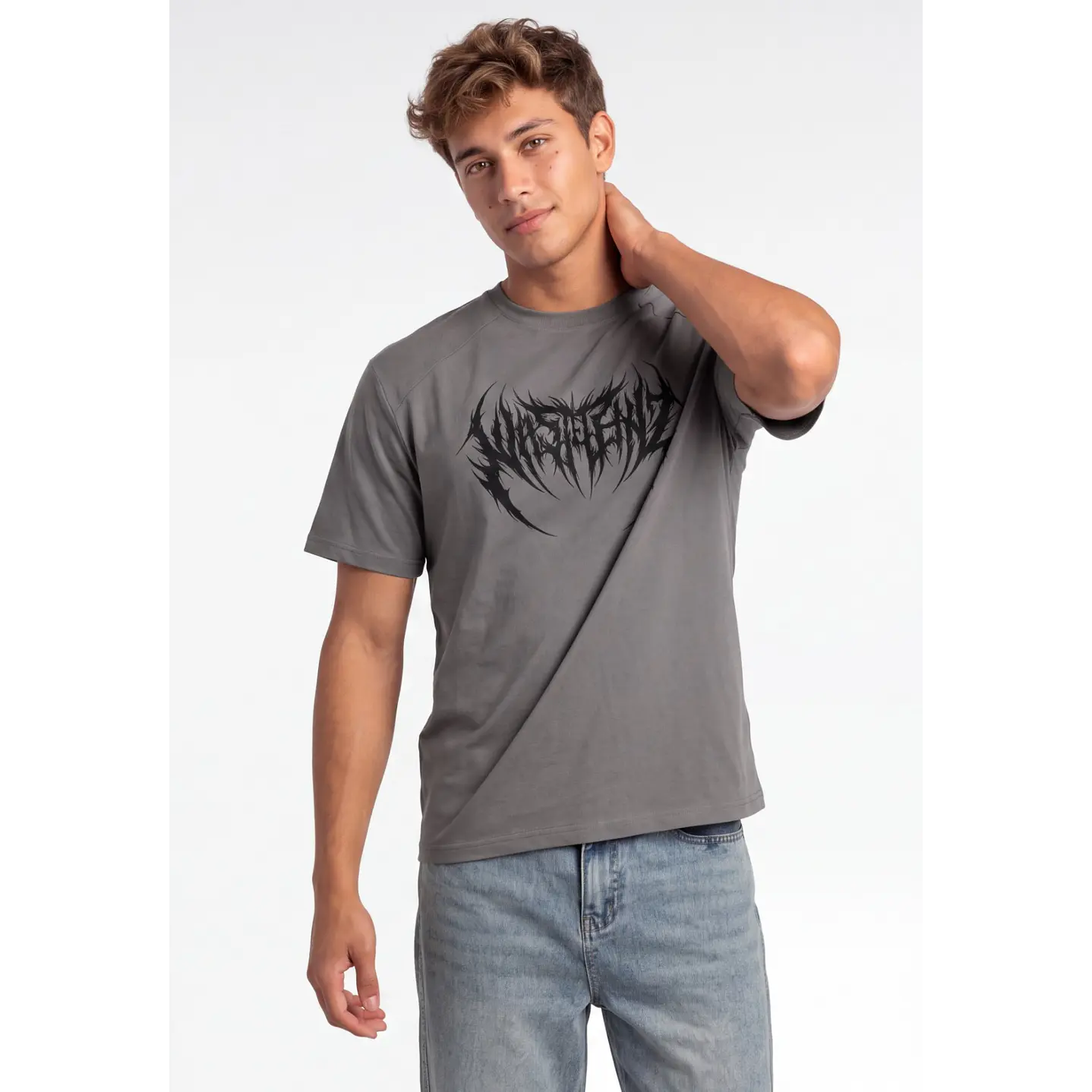 Polera Death Metal Hombre Gris 4