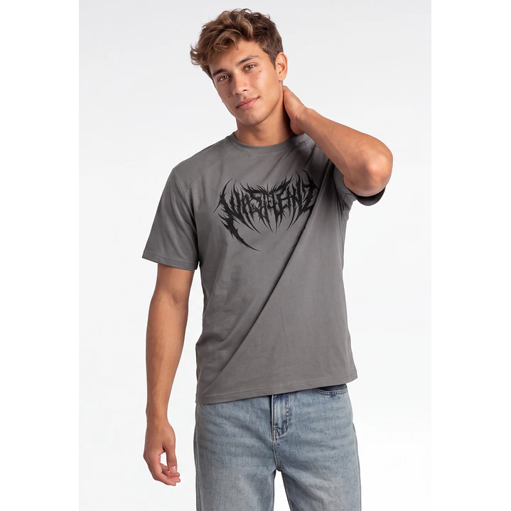 Polera Death Metal Hombre Gris 4