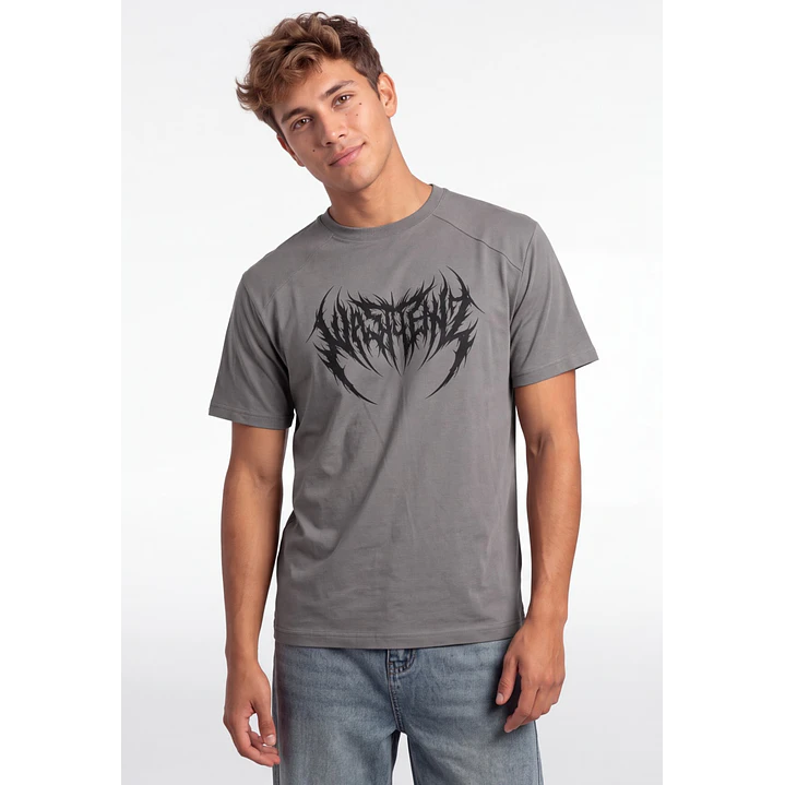 Polera Death Metal Hombre Gris 1