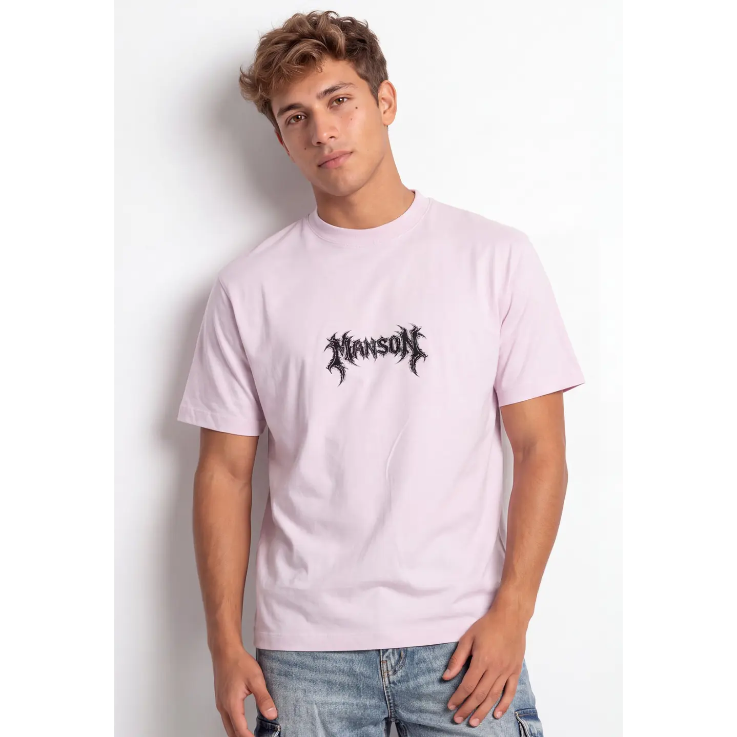 Polera Manson Hombre Rosado 1