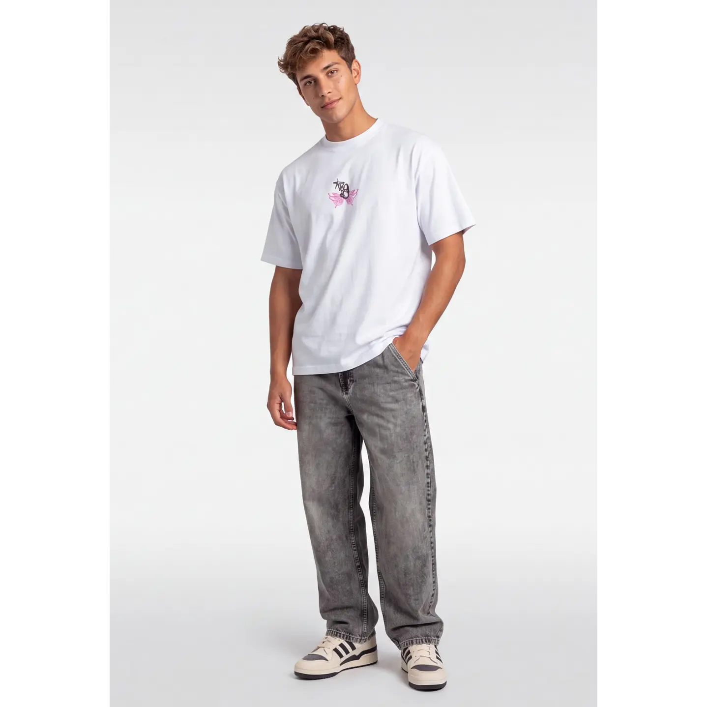Polera Gothic Hombre Blanco 4