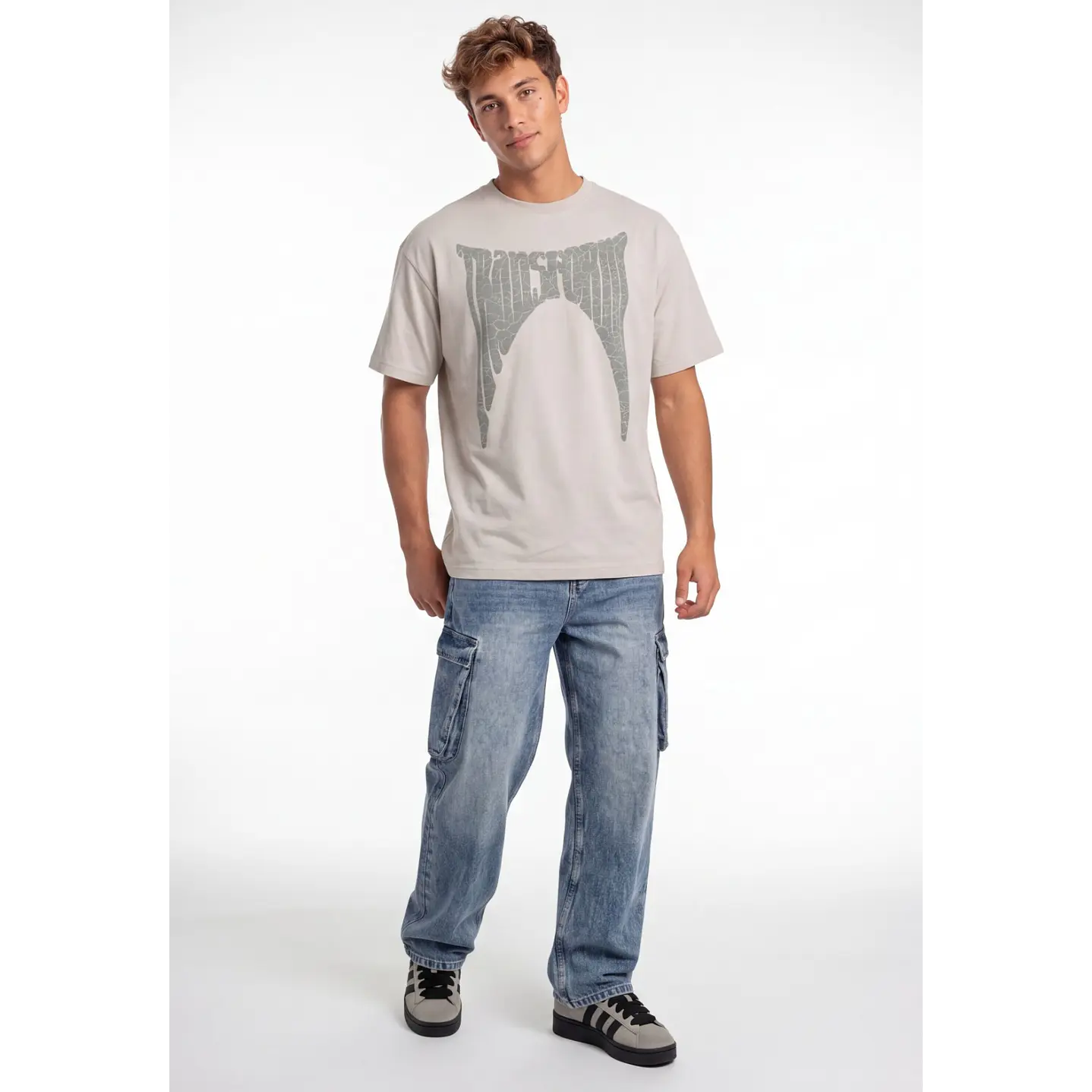 Polera 3D Death Hombre Beige 3