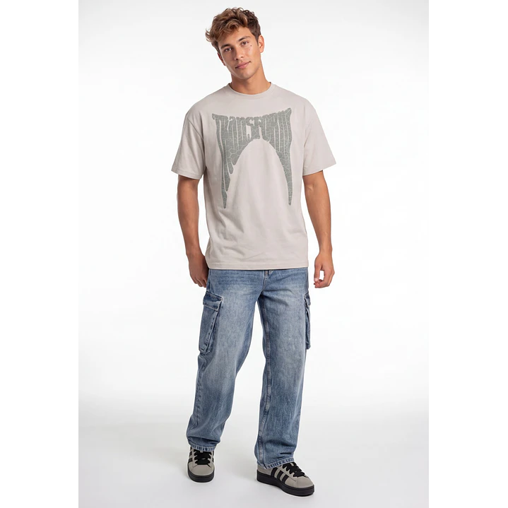 Polera 3D Death Hombre Beige 3