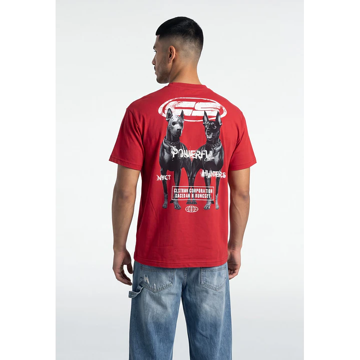 Polera Rottweiler Hombre Rojo 1