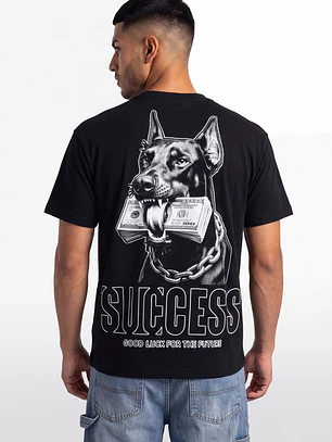Polera Rottweiler Hombre Negro