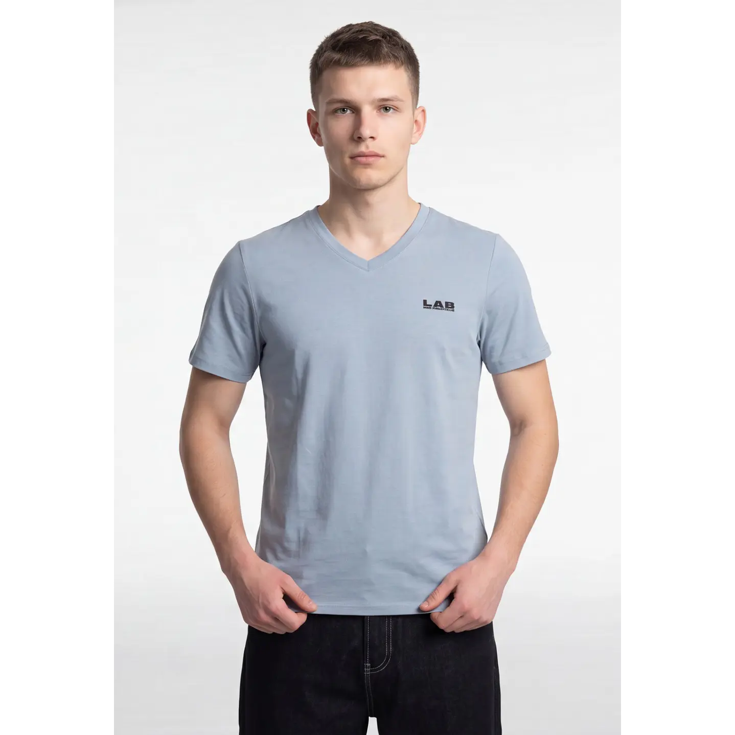 Polera Lab Slim Fit Hombre Gris 1