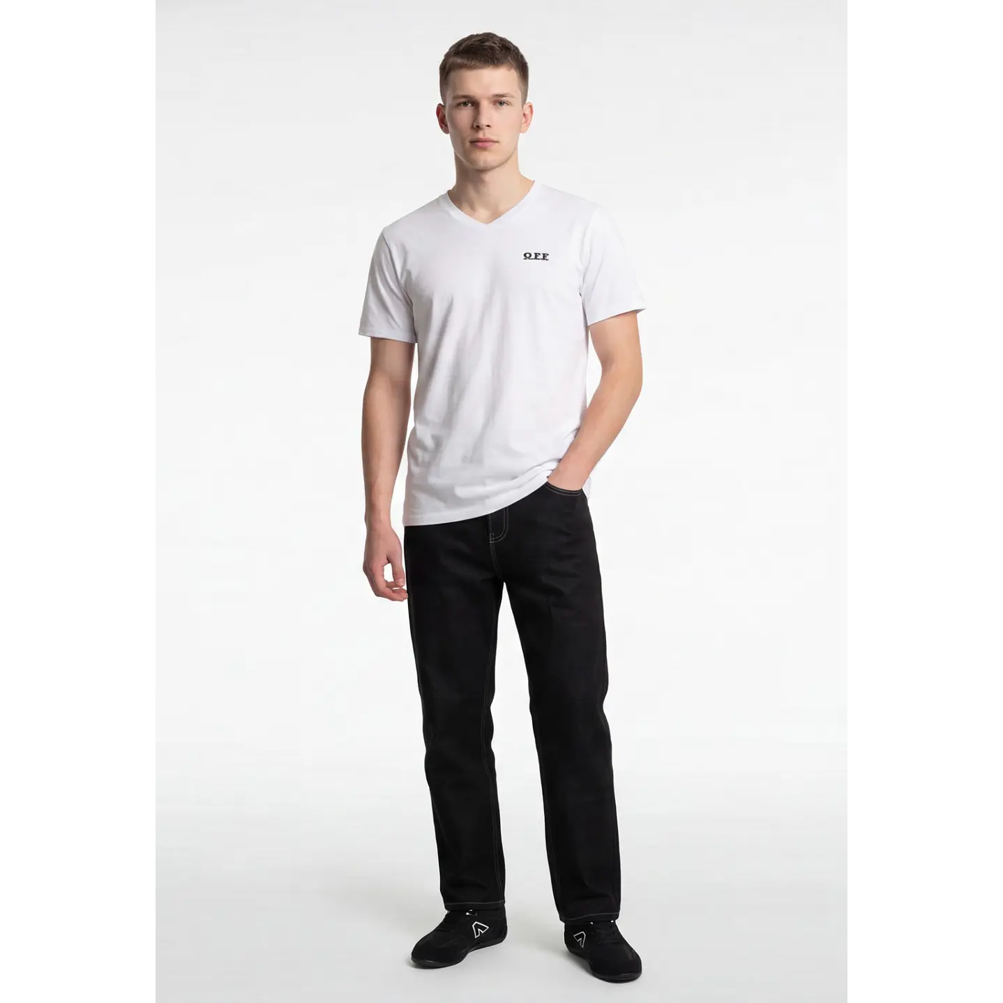 Polera OFF Slim Fit Hombre Blanco 3