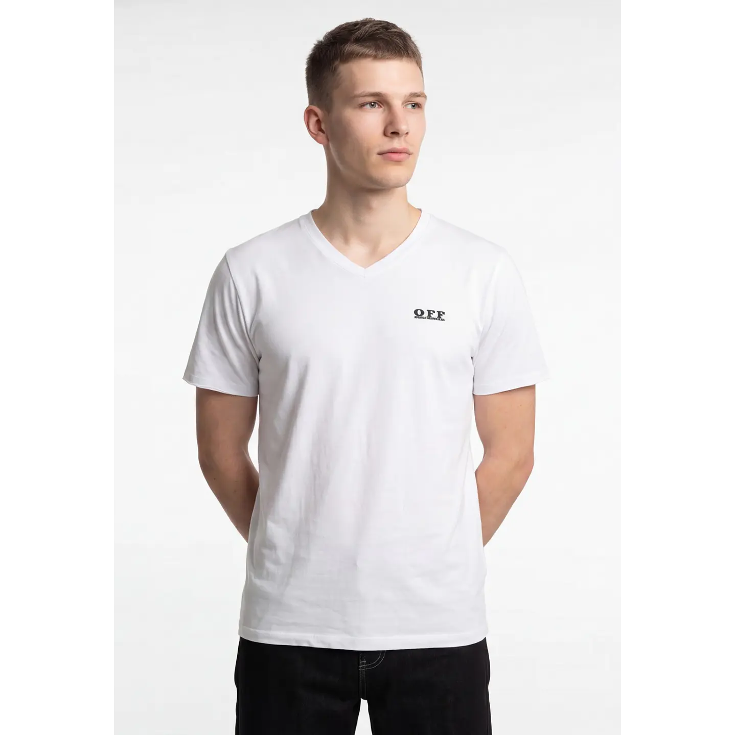 Polera OFF Slim Fit Hombre Blanco 1