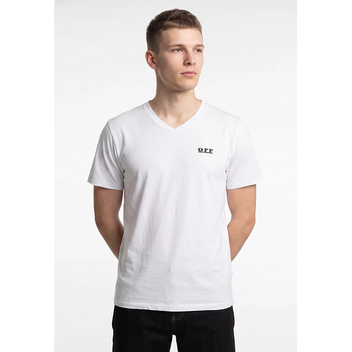 Polera OFF Slim Fit Hombre Blanco 1