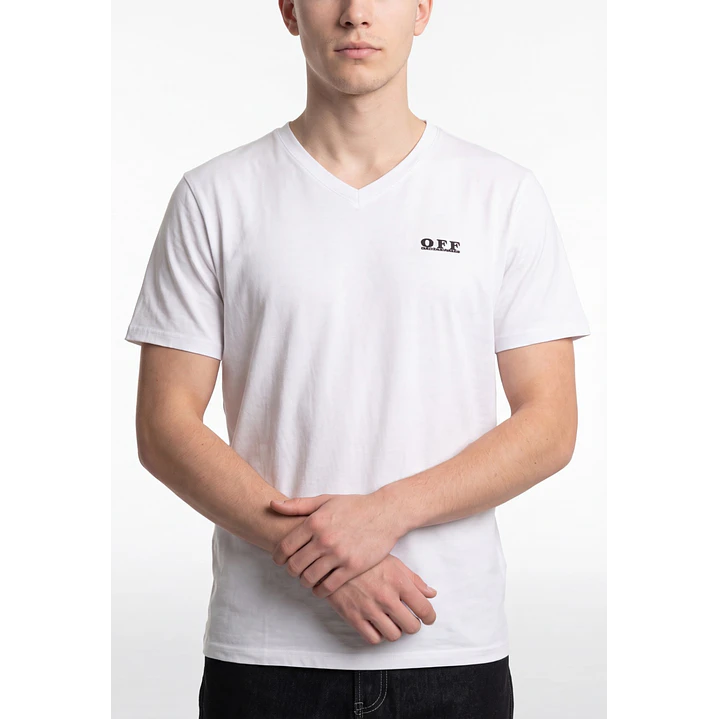 Polera OFF Slim Fit Hombre Blanco 4