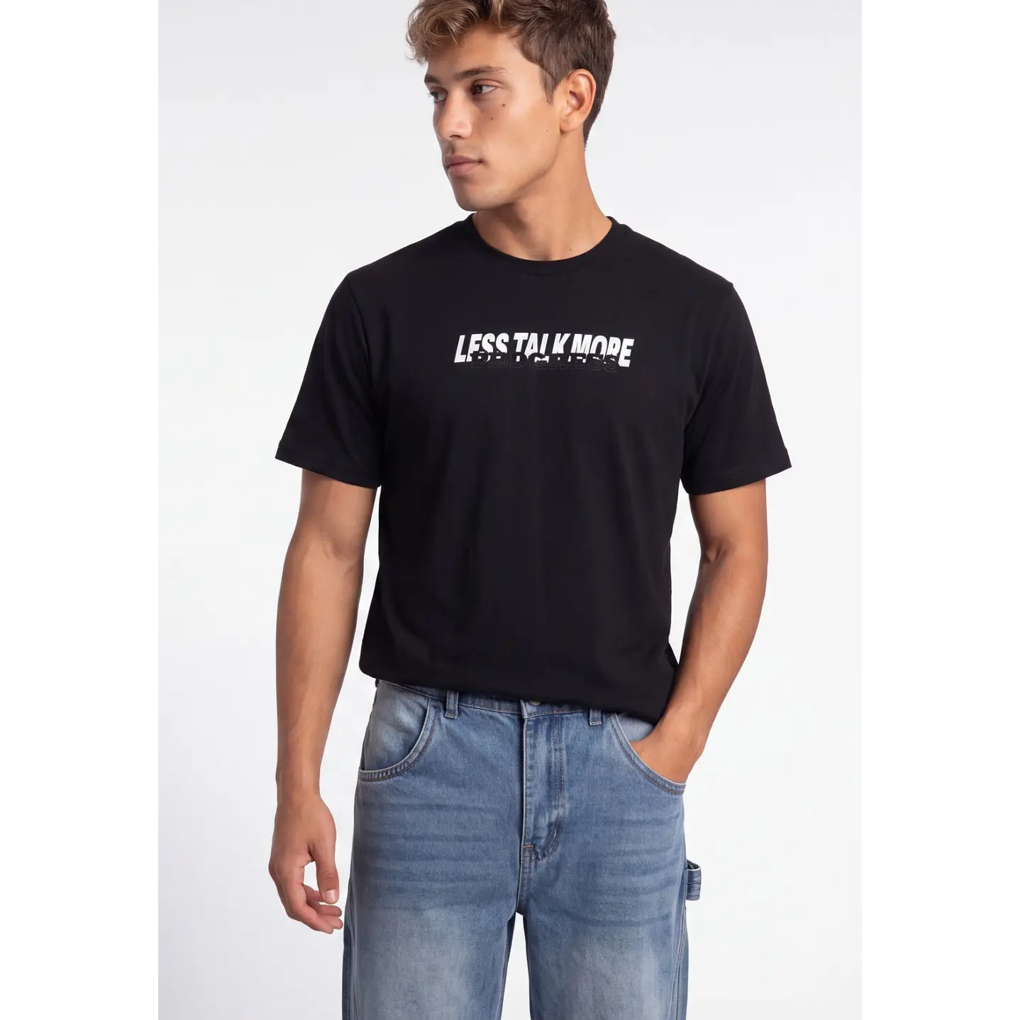 Polera Talk Hombre Negro 1