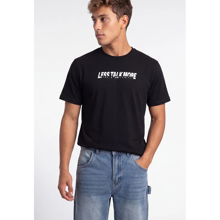 Polera Talk Hombre Negro 1