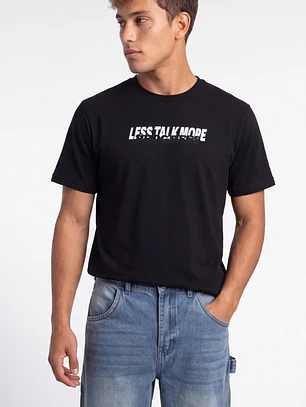 Polera Talk Hombre Negro