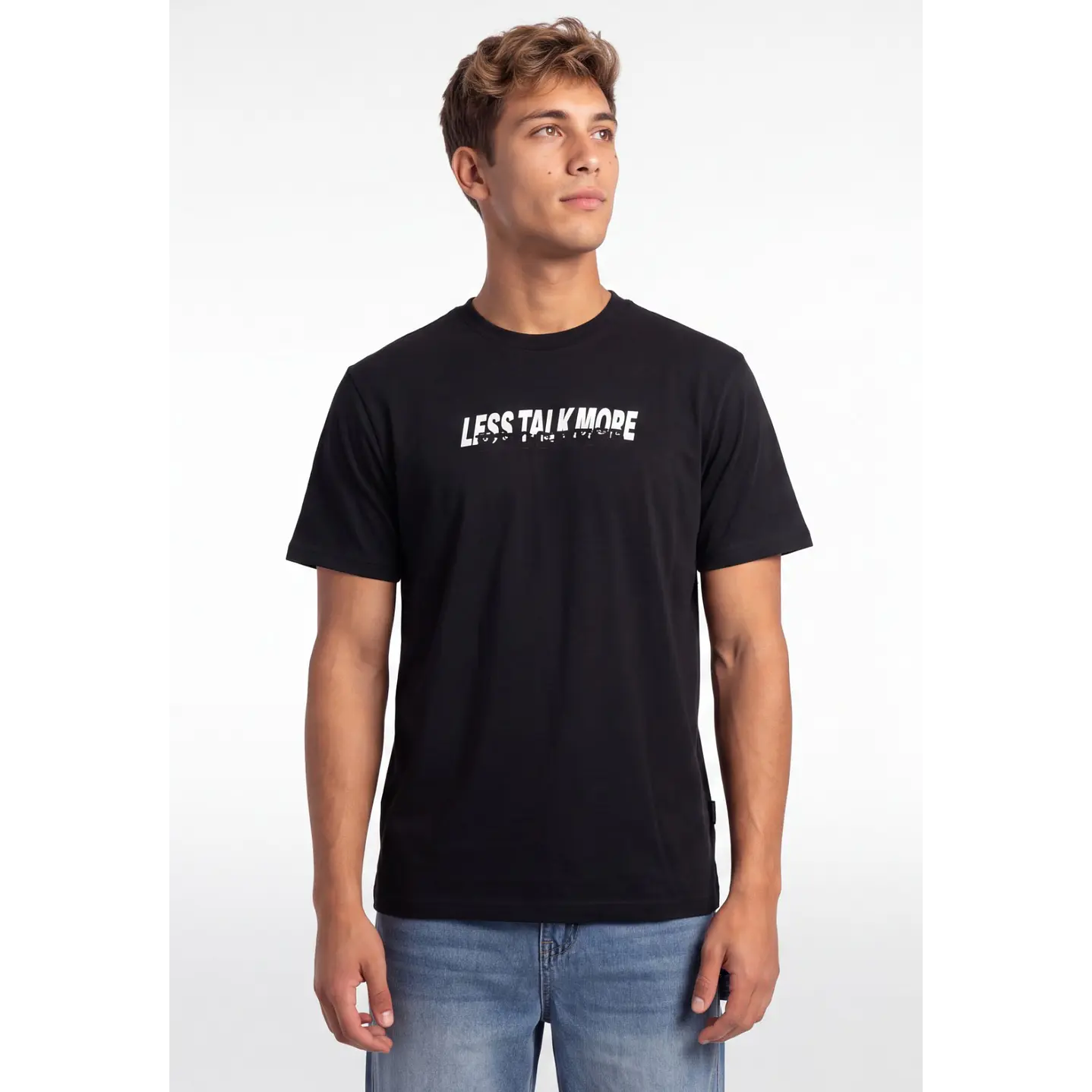 Polera Talk Hombre Negro 4
