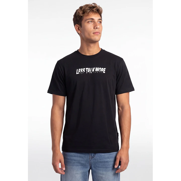 Polera Talk Hombre Negro 4