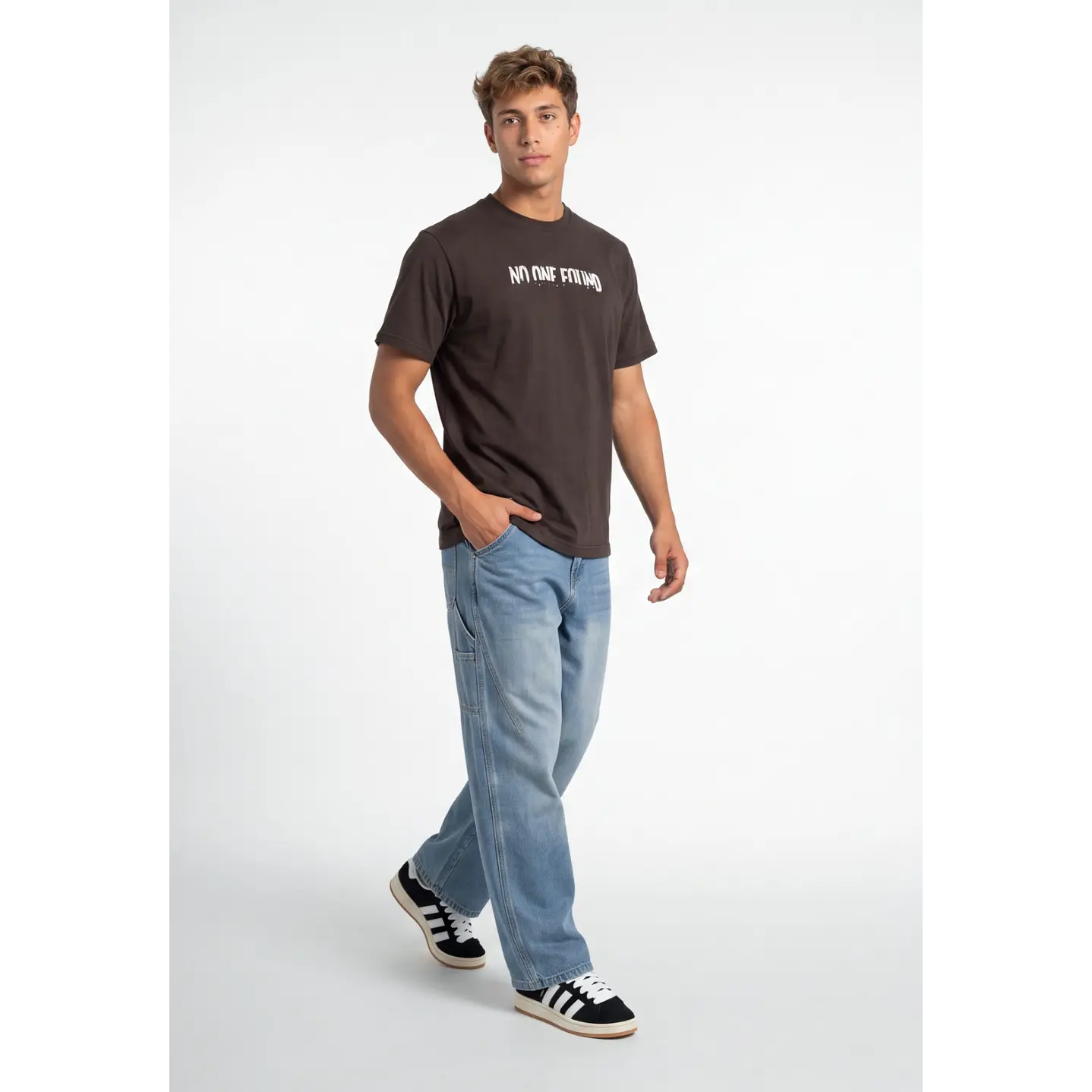 Polera Found Hombre Café 3