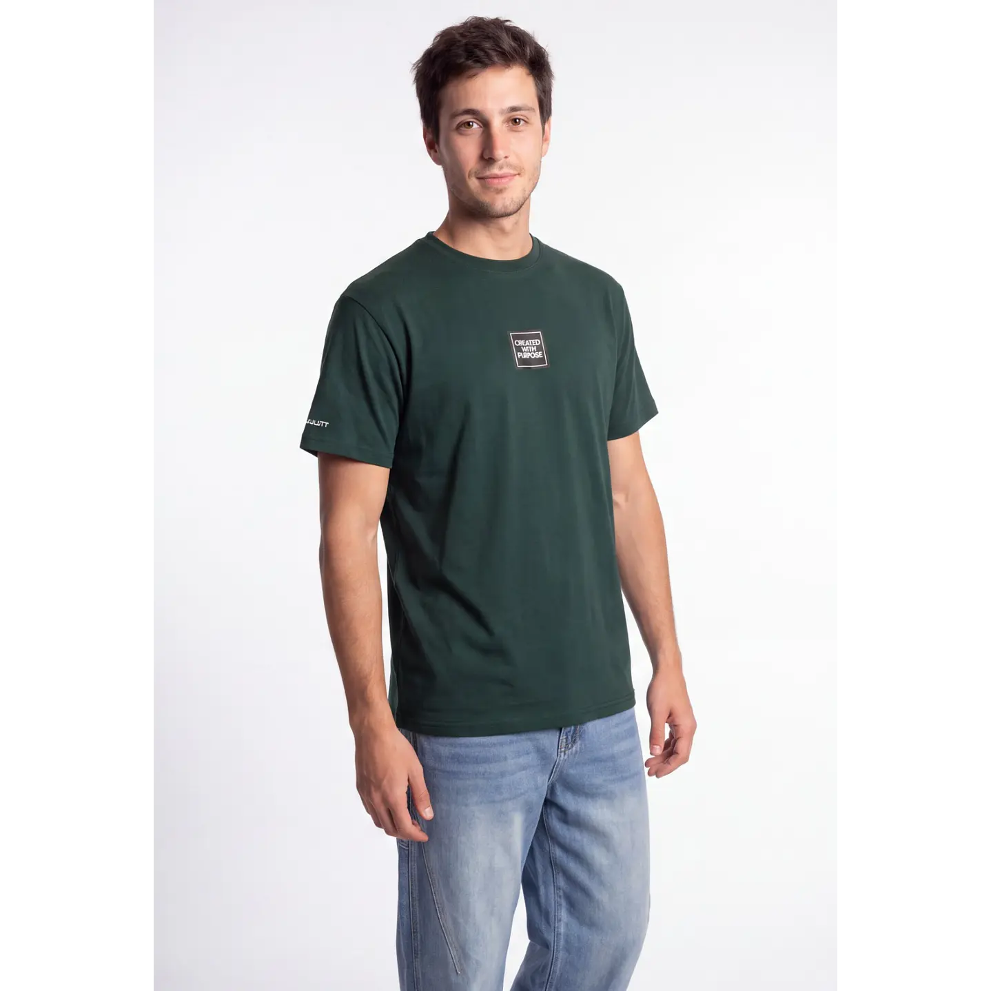 Polera Básica Hombre Verde 1