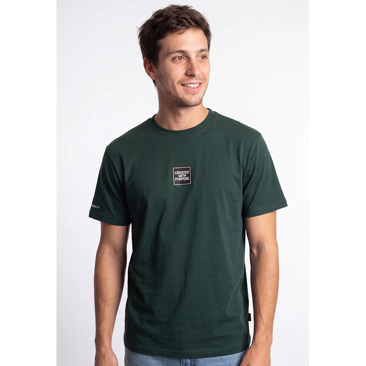 Polera Básica Hombre Verde 4