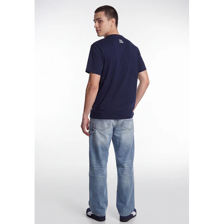 Polera Básica Hombre Azul 2
