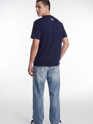 Polera Básica Hombre Azul