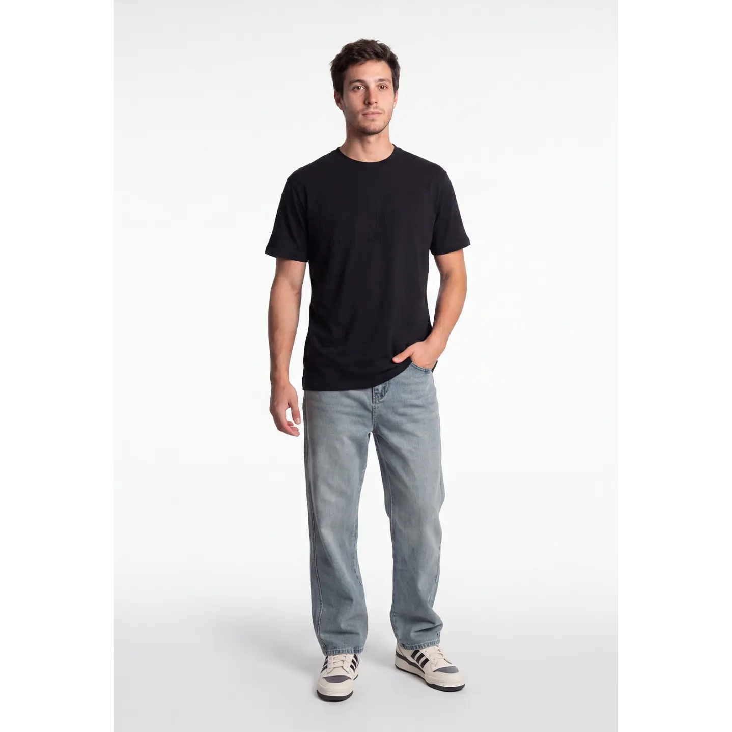 Polera Adventure 3D Hombre Negro 3