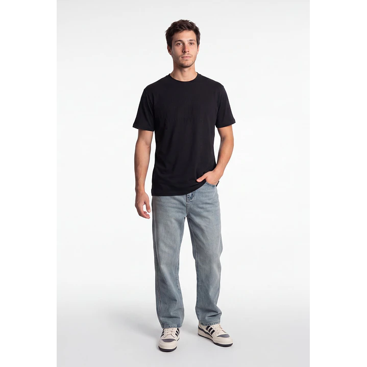 Polera Adventure 3D Hombre Negro 3