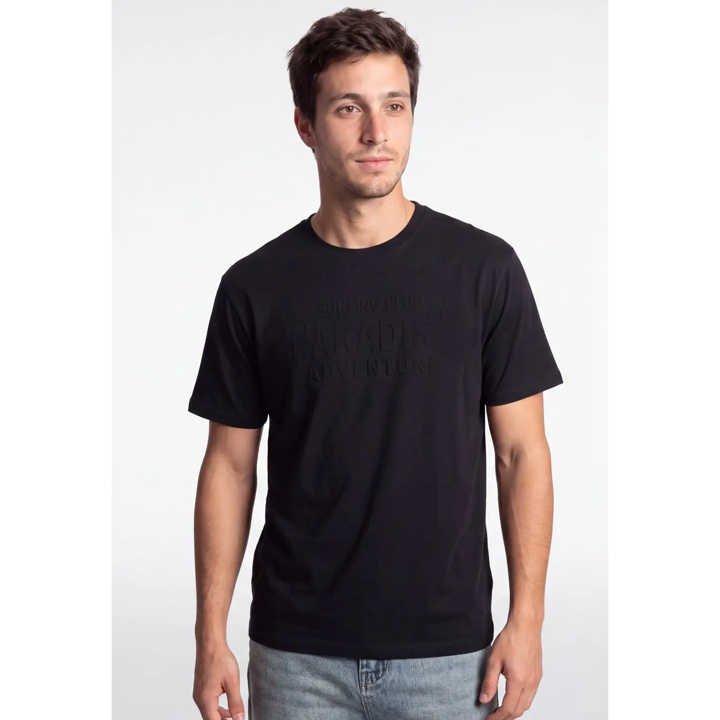 Polera Adventure 3D Hombre Negro 1