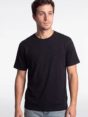 Polera Adventure 3D Hombre Negro