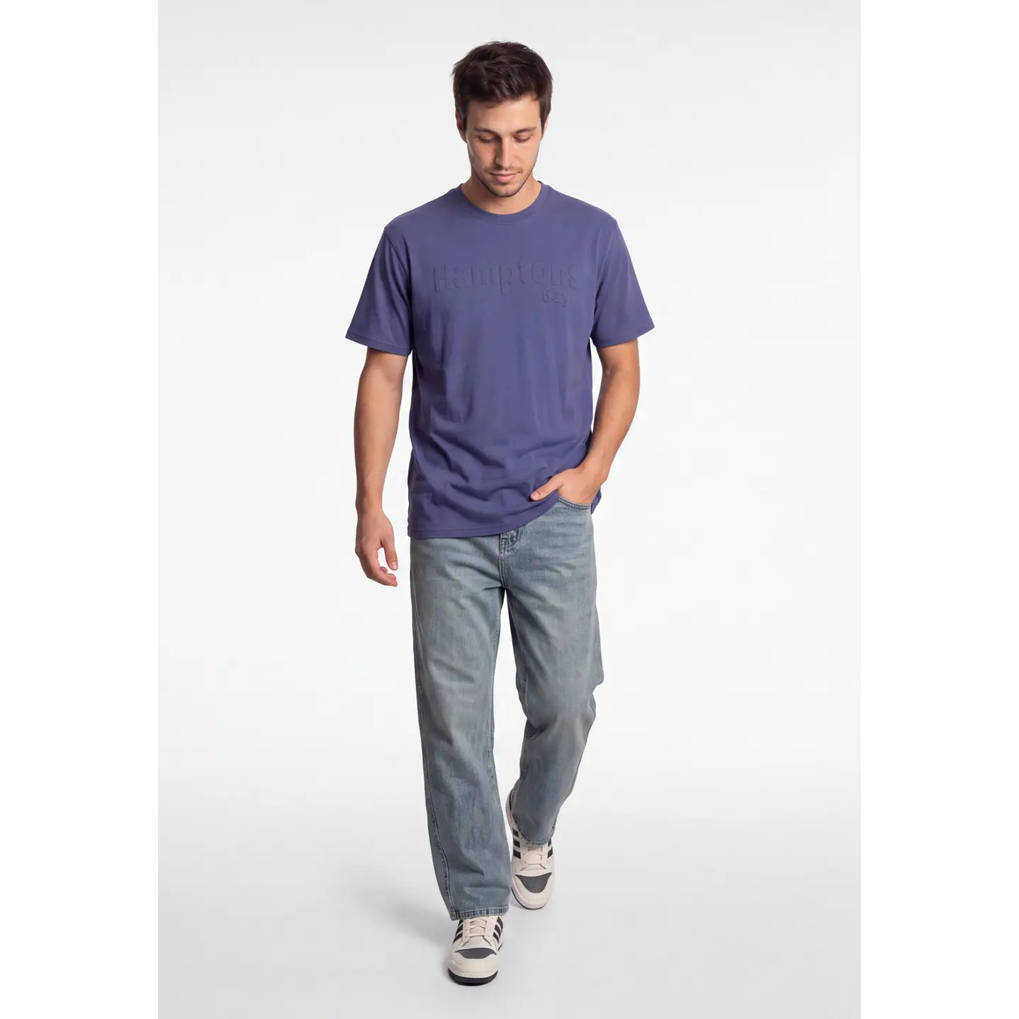 Polera Hamptons 3D Hombre Morado 3
