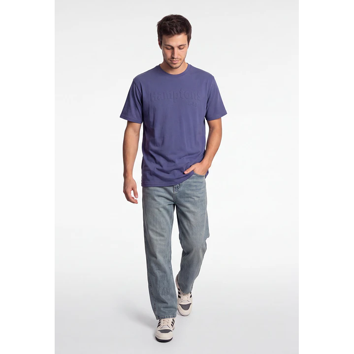 Polera Hamptons 3D Hombre Morado 3