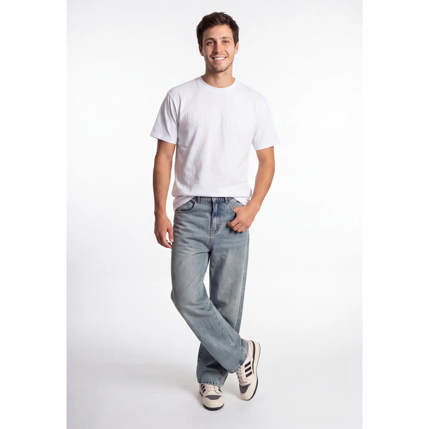 Polera Bahamas 3D Hombre Blanco 3