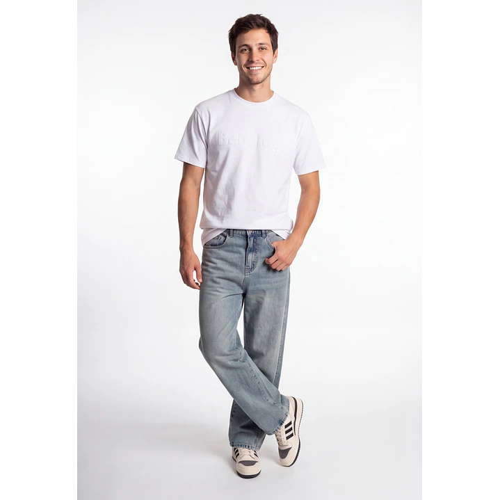 Polera Bahamas 3D Hombre Blanco 3