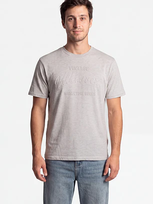 Polera Vintage 3D Hombre Beige
