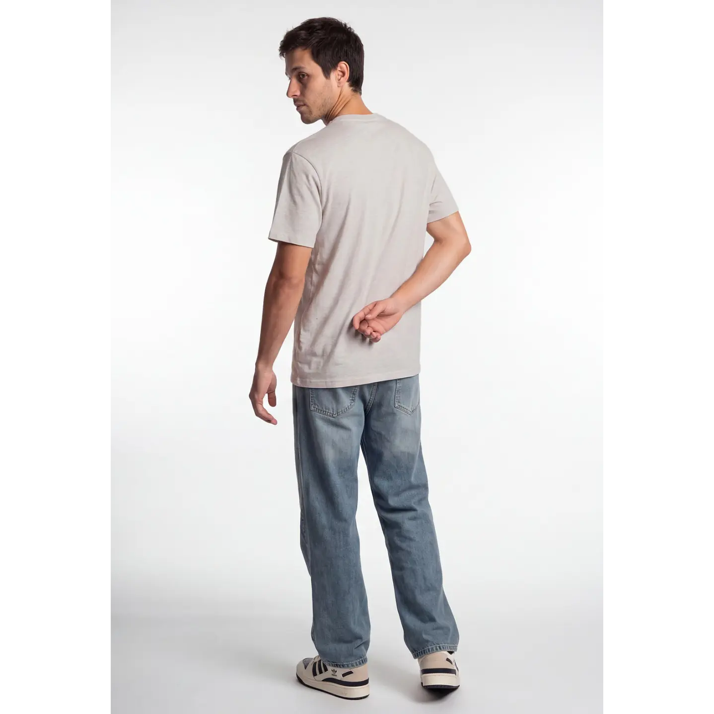 Polera Vintage 3D Hombre Beige 2