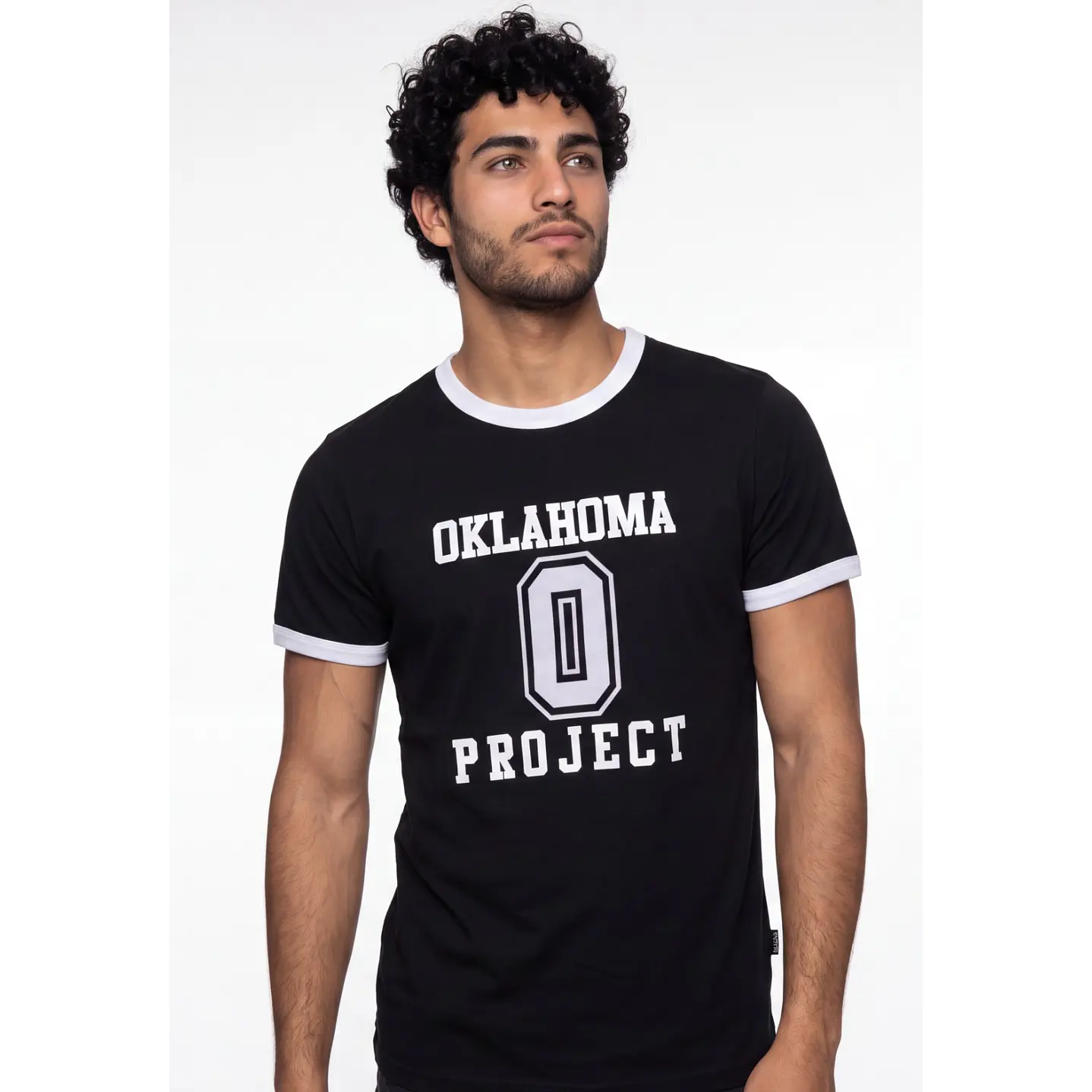 Polera Contraste Hombre Negro 1
