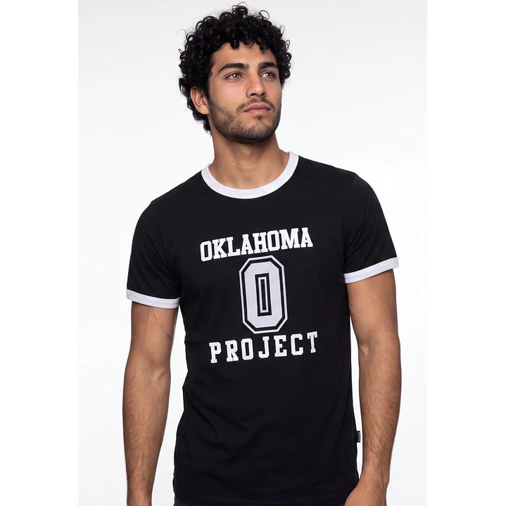 Polera Contraste Hombre Negro 1