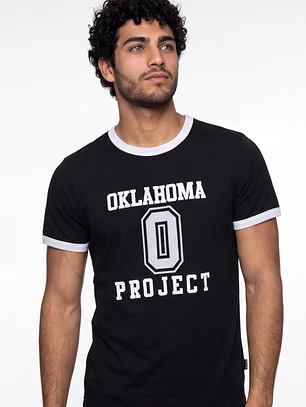Polera Contraste Hombre Negro