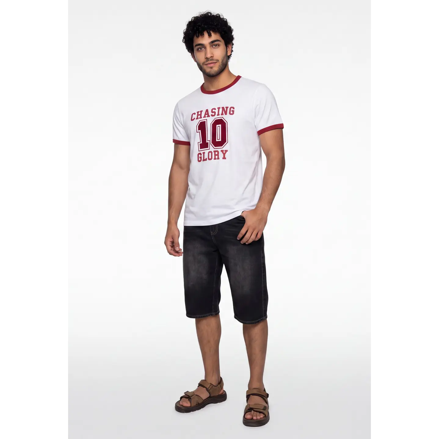 Polera Contraste Hombre Blanco 3
