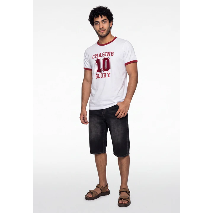 Polera Contraste Hombre Blanco 3