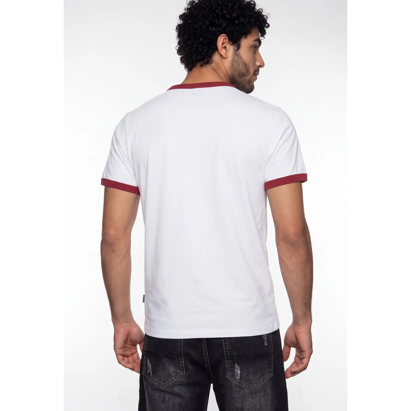 Polera Contraste Hombre Blanco 2