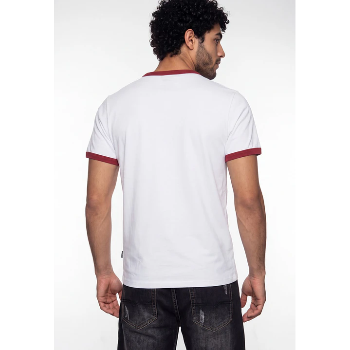 Polera Contraste Hombre Blanco 2
