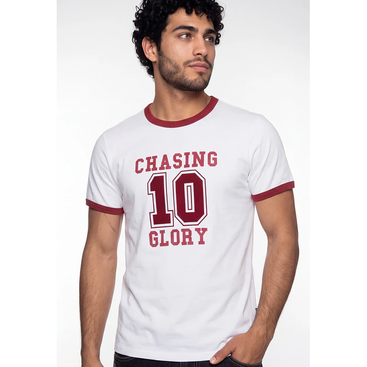 Polera Contraste Hombre Blanco 4