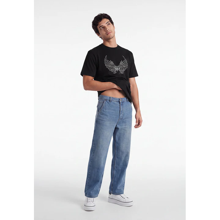 Polera Cyber Death Hombre Negro 4