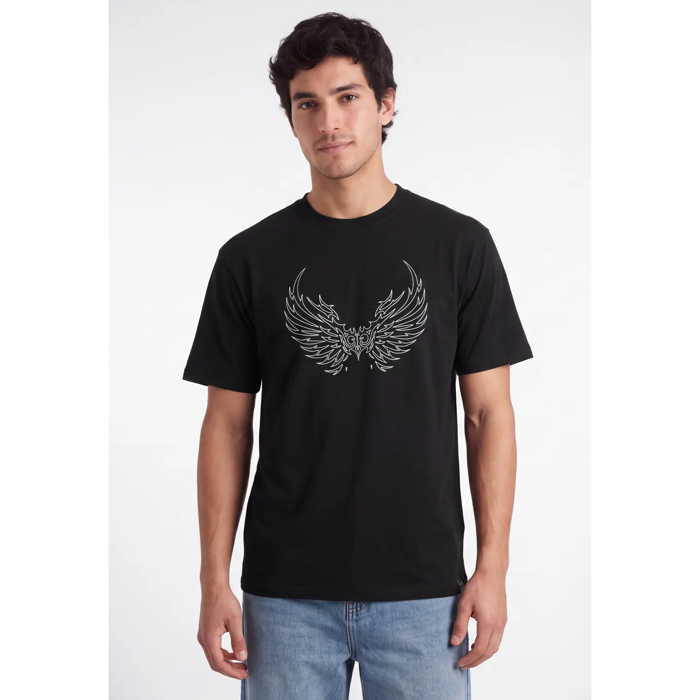 Polera Cyber Death Hombre Negro 2