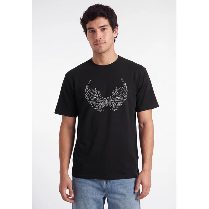 Polera Cyber Death Hombre Negro 2