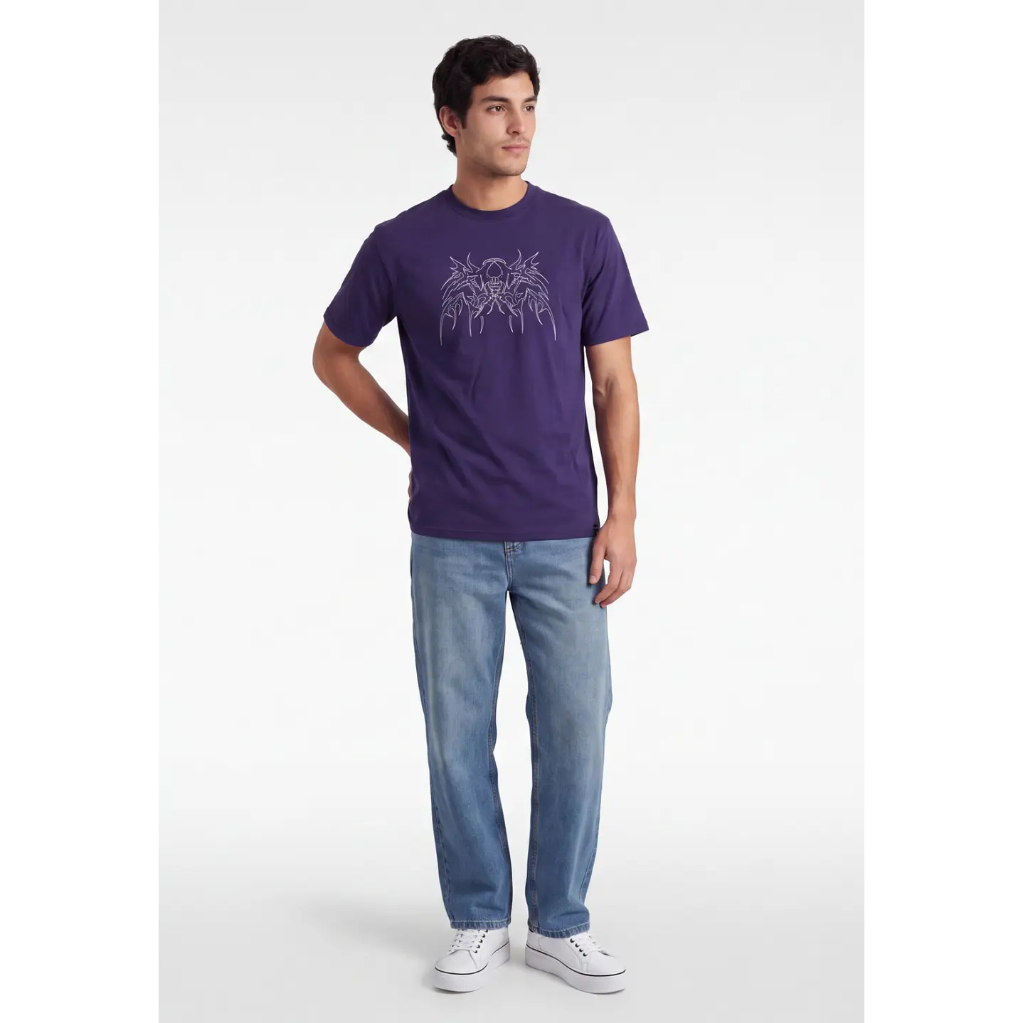 Polera Cyber Death Hombre Morado 3